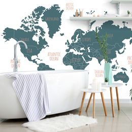 Samolepiaca tapeta mapa sveta v prehľadnom prevedení