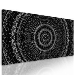 Obraz krásna čiernobiela Mandala