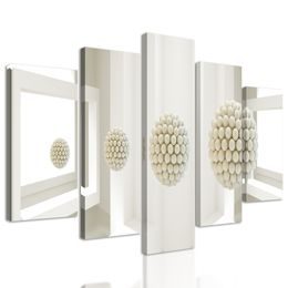 5-dielny obraz grafické zobrazenie guličiek