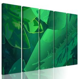 5-dielny obraz tropický prales