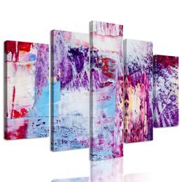 5-dielny obraz fialové abstraktné umenie