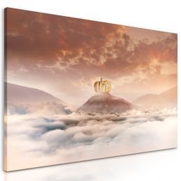 Obraz dom z tekvice na vrchole hory