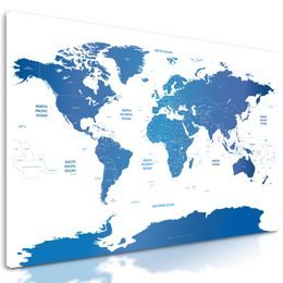 Obraz podrobná mapa sveta
