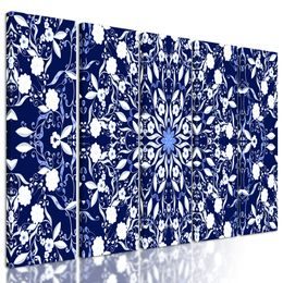 5-dielny obraz zaujimavá kvetinová Mandala