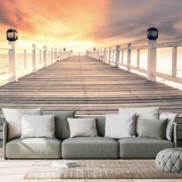 Fototapeta nekončiace drevené mólo