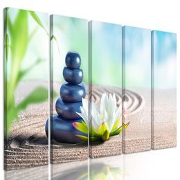 5-dielny obraz wellness zátišie