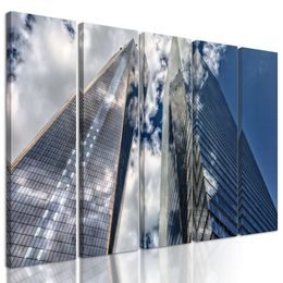 5-dielny obraz mrakodrapy