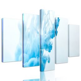 5-dielny obraz nádherná abstrakcia modrej farby