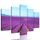 5-dielny obraz nádherné levaduľové polia