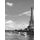 Samolepiaca fototapeta čiernobiely pohľad na dominantu Paríža