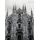 Samolepiaca fototapeta čiernobiely gotický Milánsky dóm