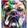 Tapeta buldog v pop art prevedení