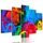 5-dielny obraz výbuch farieb