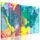 5-dielny obraz abstrakcia pastelových farieb