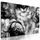 Obraz abstraktná maľba kvetín v čiernobielom prevedení