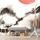 Samolepiaca tapeta maľba japonských hôr