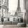 Samolepiaca tapeta čiernobiely retro pohľad na Eiffelovu vežu