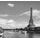 Fototapeta čiernobiely pohľad na dominantu Paríža