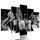 5-dielny obraz čiernobiele ovocie vo vode