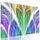 5-dielny obraz zaujímavé farebné sklo v tvare listov