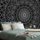 Samolepiaca tapeta nádherne prepracovaná Mandala v čiernobielom prevedení