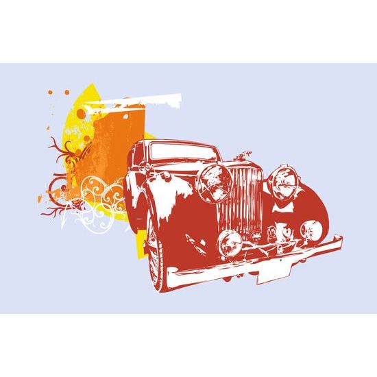 Obraz veterán na abstraktnom pozadí