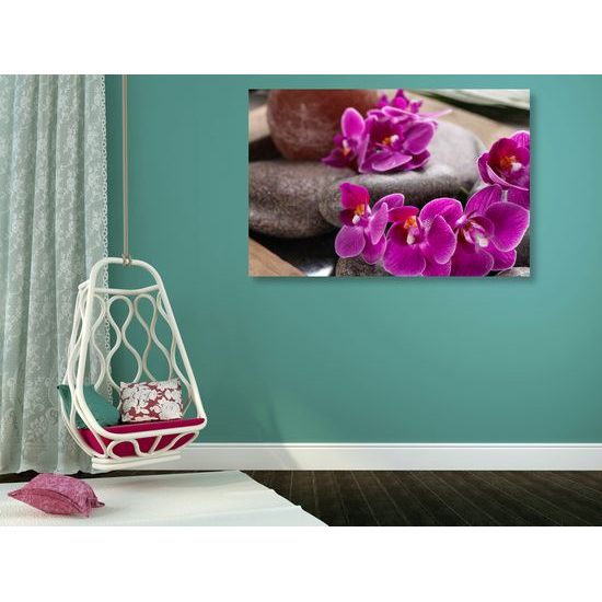 Obraz Feng Shui zátišie s orchideou