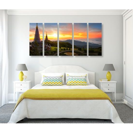 5-dielny obraz krásy Thajských hôr
