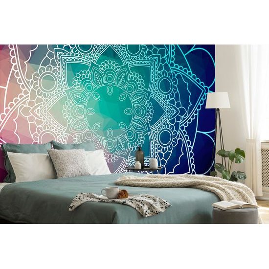 Tapeta Mandala na farebnom pozadí