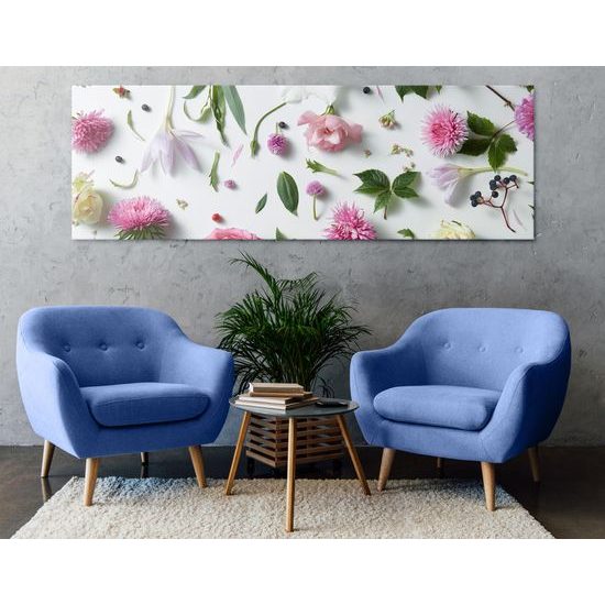Obraz okúzľujúce abstraktné umenie z kvetov
