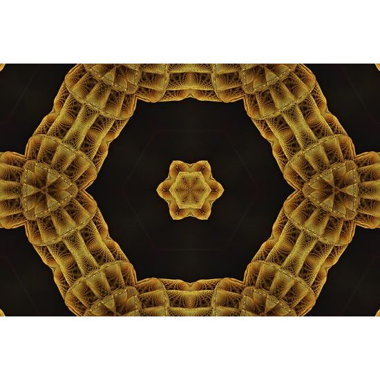 Tapeta zlatá Mandala v modernom prevedení