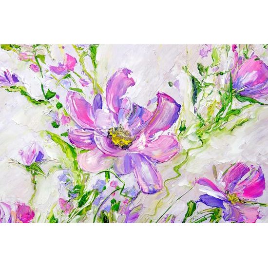 Obraz nádherná maľovaná abstrakcia kvetu