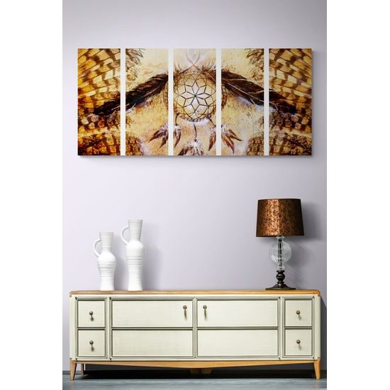 5-dielny obraz abstraktný lapač snov