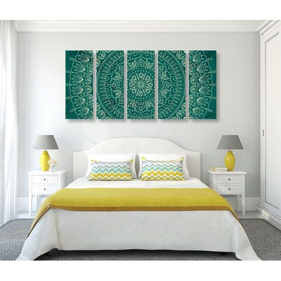 5-dielny obraz umelecká Mandala