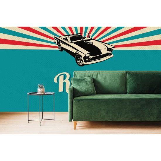 Samolepiaca tapeta retro štýl vo farebnom prevedení