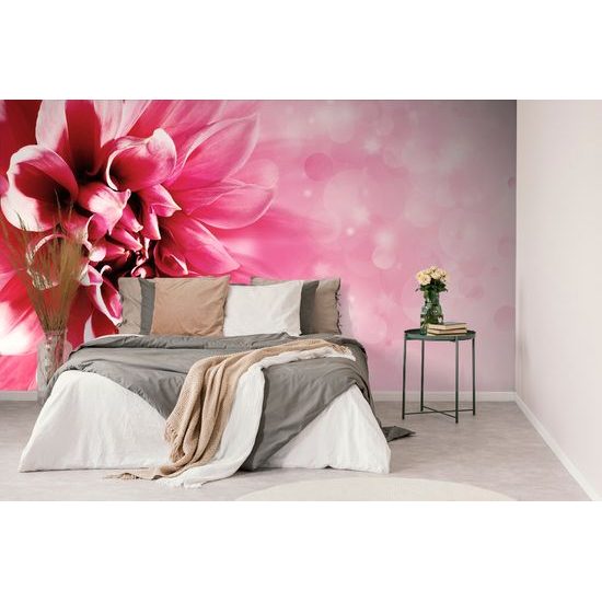 Okúzľujúca samolepiaca tapeta kvet v odtieňoch ružovej