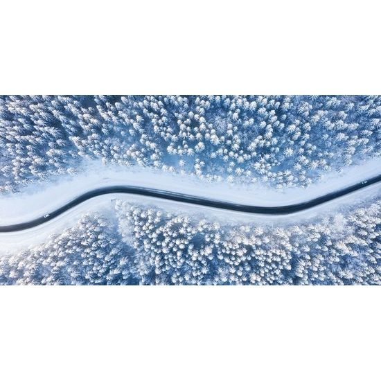 Obraz cesta zimnou krajinou