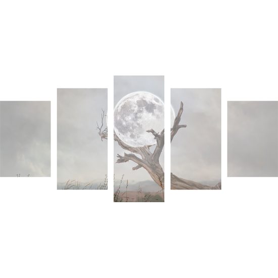 5-dielny obraz zaujímavé zobrazenie mesiaca