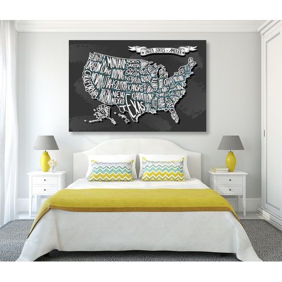 Obraz abstraktná mapa USA