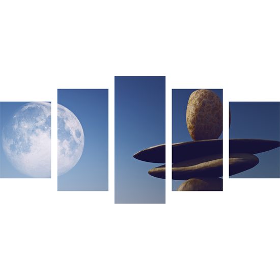 5-dielny obraz zaujímavý kamenný úkaz