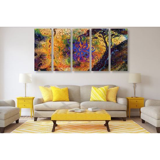 5-dielny obraz strom múdrosti