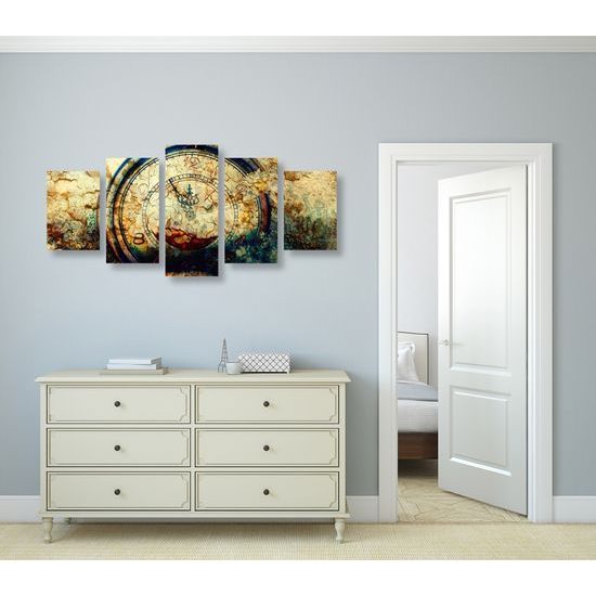 5-dielny obraz historické stopky