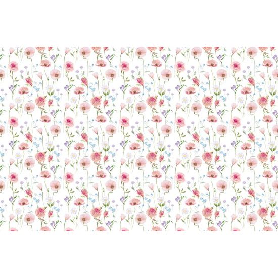 Samolepiaca tapeta lúčne kvety v romantickom zobrazení