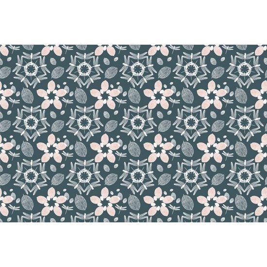 Samolepiaca tapeta pôvabné vážky na modrom pozadí