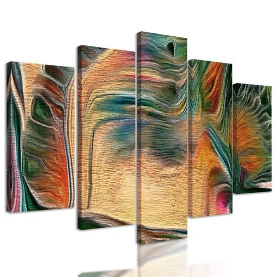 5-dielny obraz abstraktné umelecké dielo