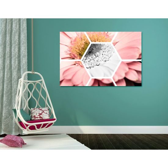 Obraz abstraktné stvárnenie gerbery