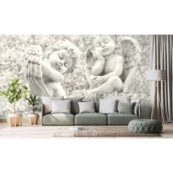 Jedinečná samolepiaca fototapeta dvojica spiacich anjelikov