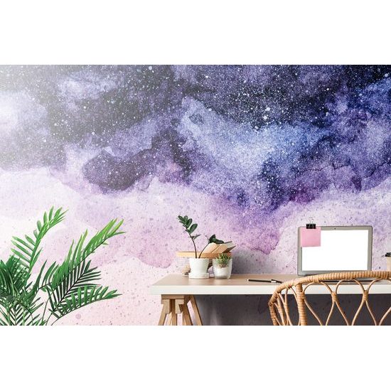 Samolepiaca tapeta abstrakcia oblohy vo fialových odtieňoch