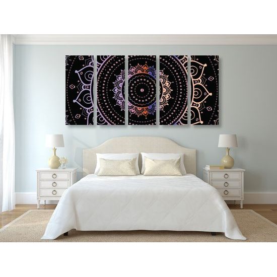 5-dielny obraz magická Mandala