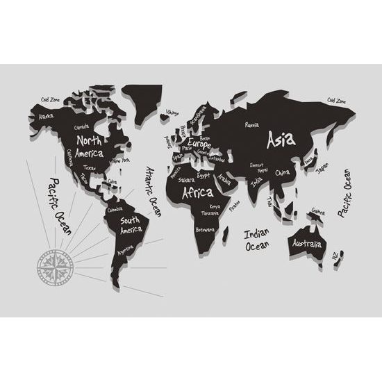 Tapeta zaujímava mapa sveta